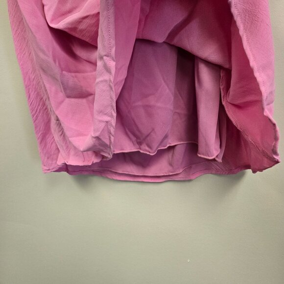 NWT Altard State Women's L PastelPink Puff Sleeve Mini Milkmaid Dress Back Tie D - Picture 11 of 13